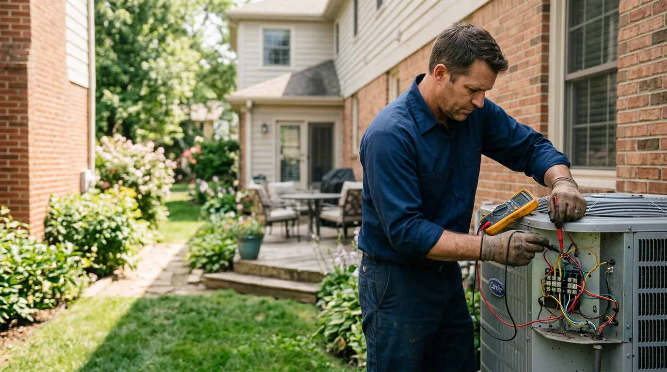 HVAC technician working near Starkville, MS